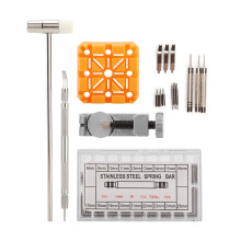 Kit de ferramentas para ajuste de pulseiras de relógio, removedor de pinos de mola, ferramenta para remoção de elos, agulhas de reposição,