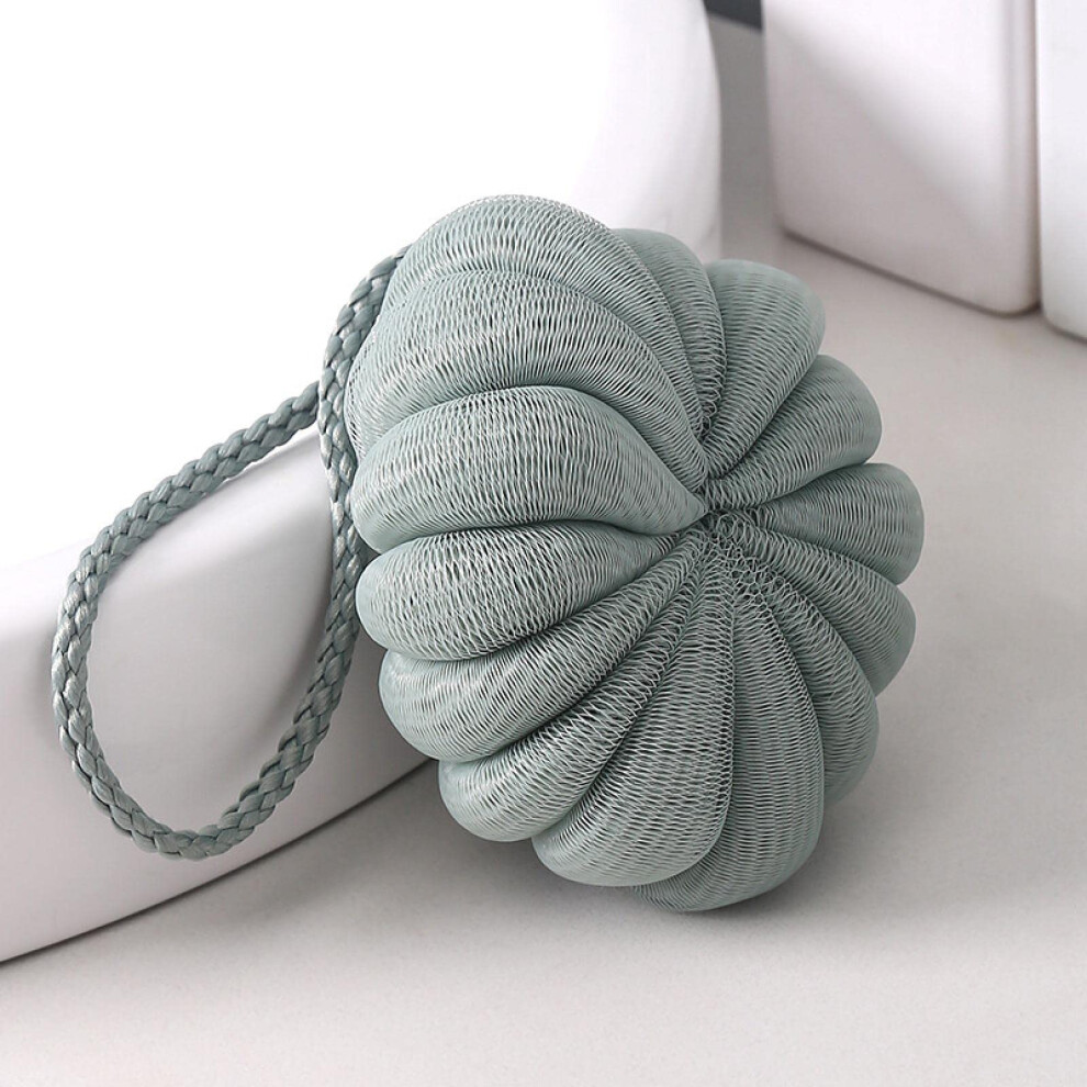 Green Bath Loofah Shower Puff For Gentle Skin Exfoliation And Rich Lather, Durable Pe Sponge