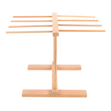 2Pcs Orange Wooden Pasta Drying Rack Reusable Hanging Noodle Stand