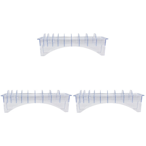 3Pcs Clear Durable Plastic Storage Box Hair Comb Holder for Salon Use 1