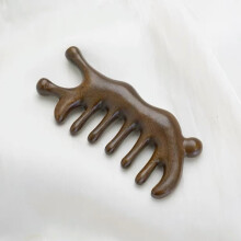 Sandalwood Comb Wide Tooth Wooden Scalp Meridian Massage Detangling Comb Compact Travel Size