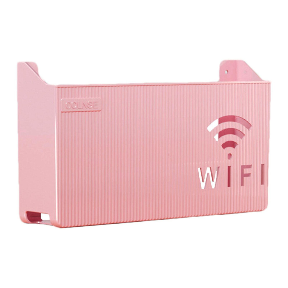Wifi Router Wall Mount Shelf With Cable Management, Ventilated Cooling And Dustproof Storage Rack 9187378136201