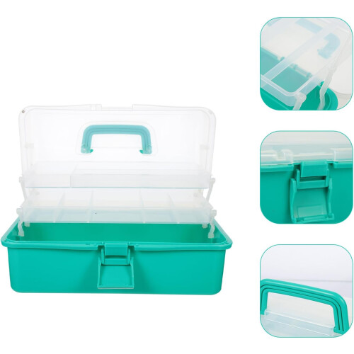 Large Foldable Tool Box with 3Layer Compartments, Durable Tool Organizer for Home and Office Storage 1