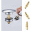 Basin Pop Up Waste Click Clack Sink Plug, Brass Spring Push, Universal Bathroom Sink Replacement 3