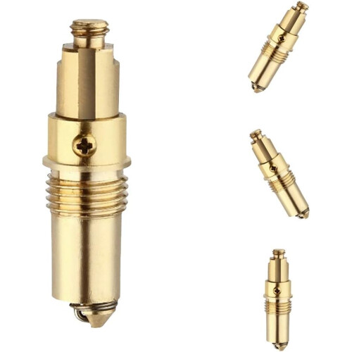 Basin Pop Up Waste Click Clack Sink Plug, Brass Spring Push, Universal Bathroom Sink Replacement 1