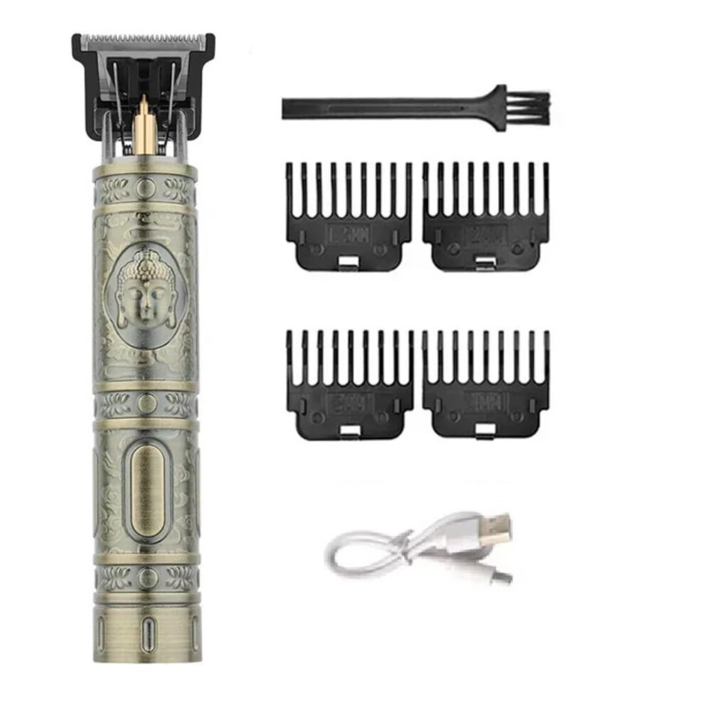 Vintage T9 Cordless Rechargeable Hair Clipper for Men with Speed Motor Beard Trimmer