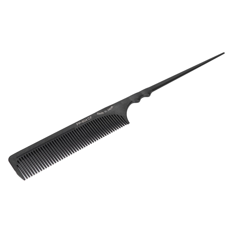 Unisex Black Professional Heat Resistant Tail Comb With Ergonomic Grip For Precision Styling, Salon Quality