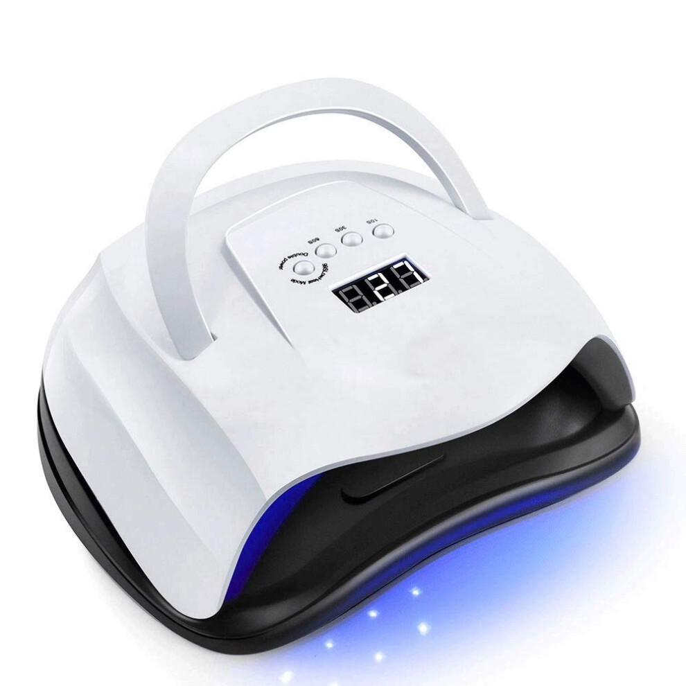 80W Gel Nail Lamp UV LED Nail Dryer with Auto Sensor Timer for Fast Curing at Home or Salon