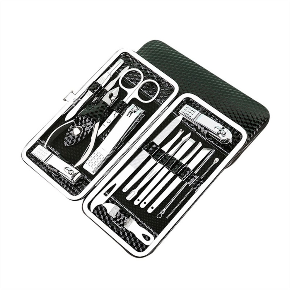 Red Nail Clipper Set 8Pcs Stainless Steel Manicure Kit With Toe Trimmer For Travel Grooming