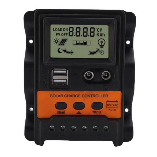 10A 12V/24V Solarladeregler Dual USB/DC 1