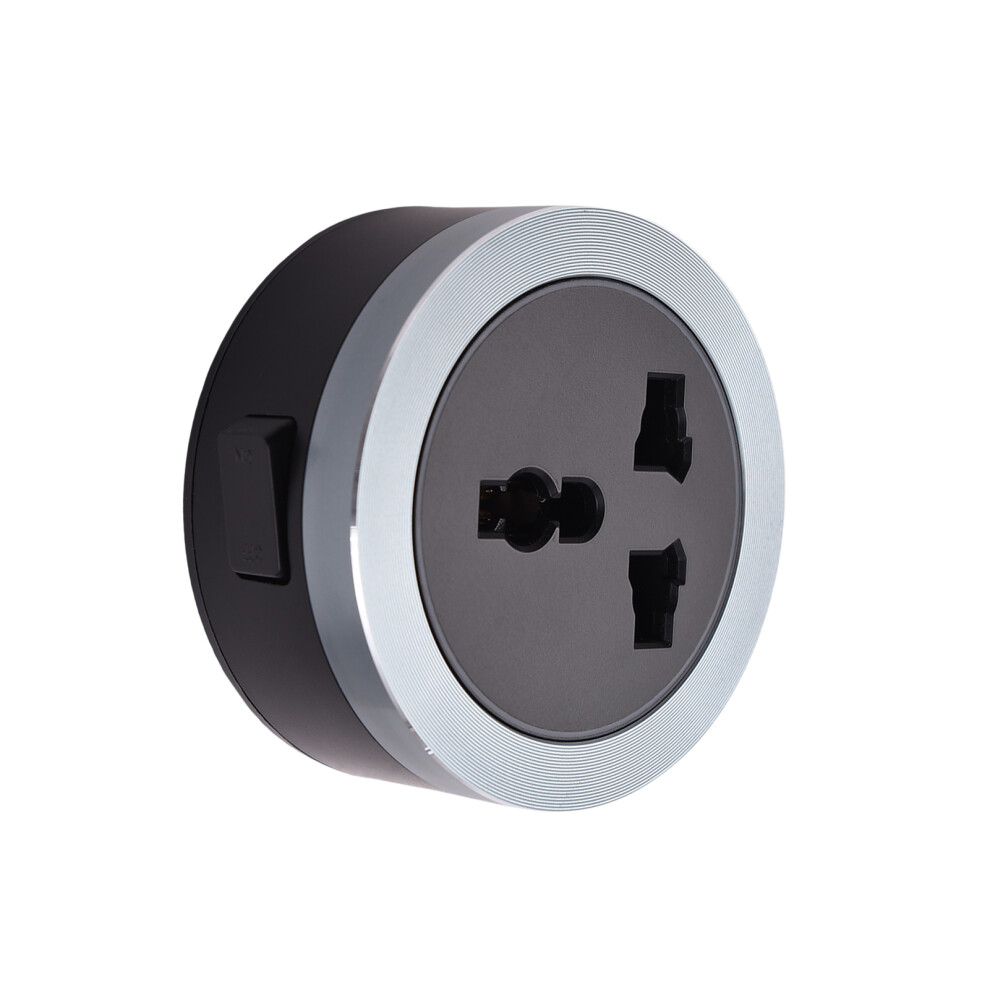 3250W Aluminum Alloy Track Adapter Socket 13A Easy Install 7X7cm 7691380681670