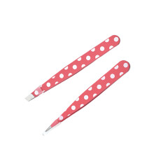6Pcs Pink Stainless Steel Eyebrow Tweezers Small Makeup Tool for Women