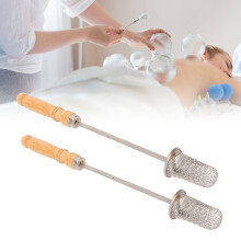 2 pièces de tiges d'allumage de booster en acier inoxydable avec poignées en bois, réutilisables