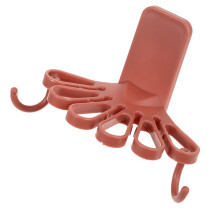 2Pcs Premium ABS Swivel Towel Hook Rack Wall Storage Holder Rosy