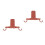 2Pcs Premium ABS Swivel Towel Hook Rack Wall Storage Holder Rosy 5