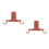 2Pcs Premium ABS Swivel Towel Hook Rack Wall Storage Holder Rosy 8
