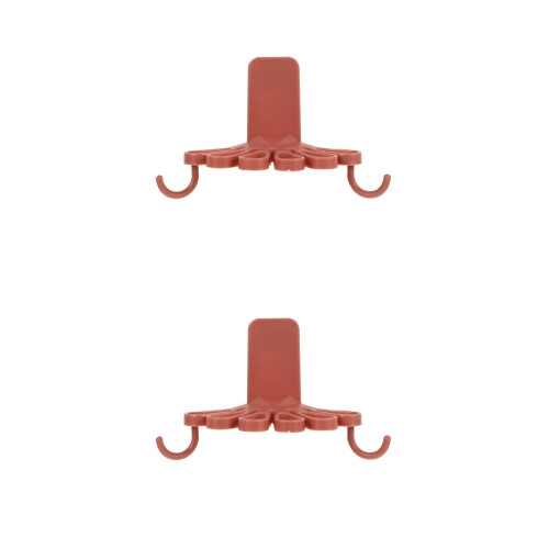 2Pcs Premium ABS Swivel Towel Hook Rack Wall Storage Holder Rosy 2