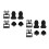 4Pcs Strong Black Snorkeling Fin Strap Buckles Replacement Accessories 7