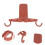2Pcs Premium ABS Swivel Towel Hook Rack Wall Storage Holder Rosy 11
