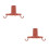 2Pcs Premium ABS Swivel Towel Hook Rack Wall Storage Holder Rosy 9