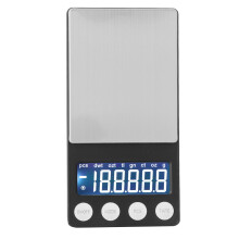Digital gramvåg med hög precision, LCD-skärm, fickformat, vågverktyg, bakgrundsbelyst display, bärbar digitalvåg, multifunktionell, rostfritt