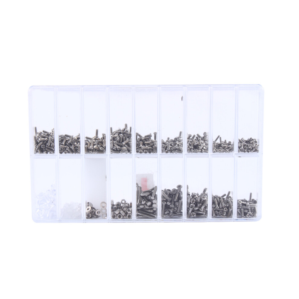 Self Tapping Sheet Metal Screws Mini Screws Assortment Kit Nickel Plated Carbon Steel Electronic Repair Tiny Phillips Head Screws For Eyeglasses 9138057045574