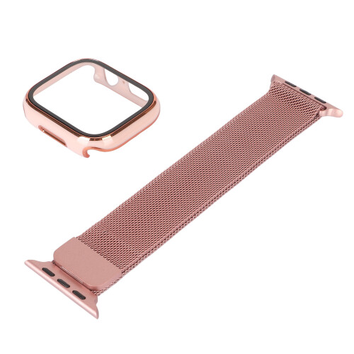Αναπνεύσιμο λουράκι iWatch από ανοξείδωτο ατσάλι με πέτρες ζιργκόν, συμβατό με Apple 1