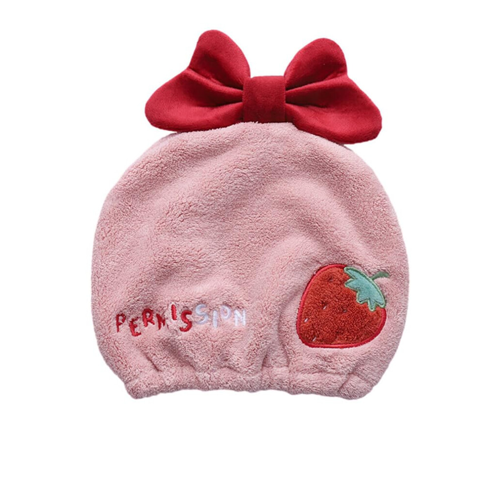 Coral Microfiber Hair Towel Quickdrying Fleece With Adjustable Waterproof Shower Cap For Women