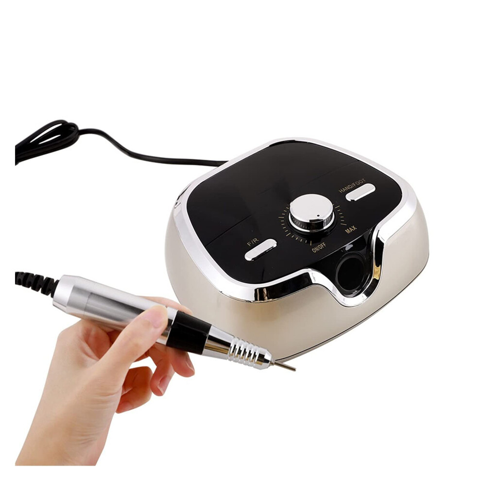 Electric Nail Drill 35000RPM for Manicure Pedicure with Low Noise Aluminum Handpiece for Acrylic Gel Nails