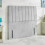 Double Silver Velvet 51" Panel Divan Bed Headboard 1