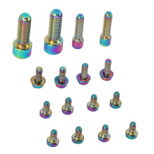 Titanium Alloy Mountain Bike Brake Lever Screw Kit, Colorful Fasteners