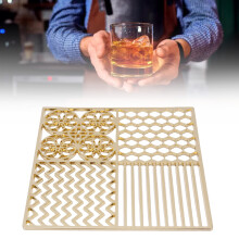 Kupfer-Eiswürfelschneider-Stempelplatte 11x11cm für Cocktails & Whiskey