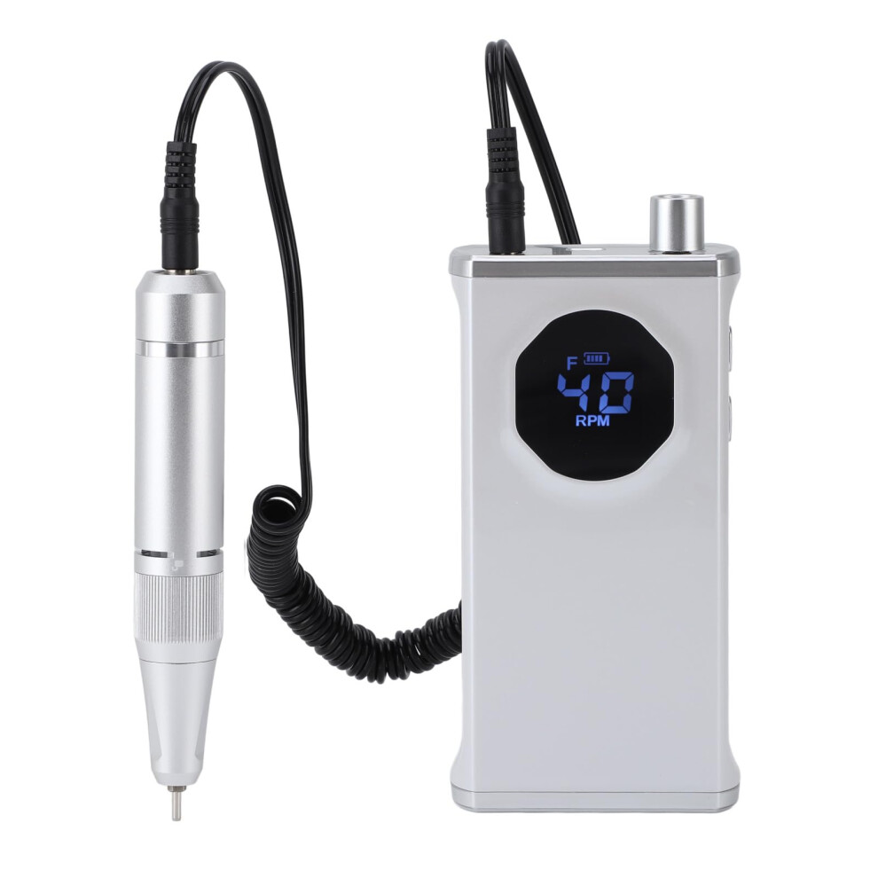 40000RPM Rechargeable Electric Nail Drill Professional Nail File for Acrylic and Gel Nails Quiet LowNoise Grinder