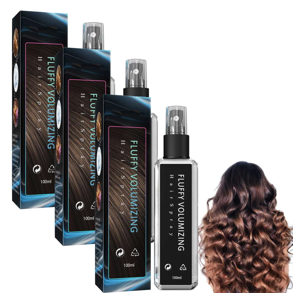 Natural Plant Protein Hair Thickening Spray, Fluffy Volumizing Spray for Instant Longlasting Volume 3pcs