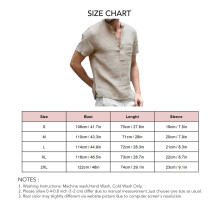 Herren Baumwoll-T-Shirt mit Kurzen Ärmeln, Khaki, klein, Stehkragen, M