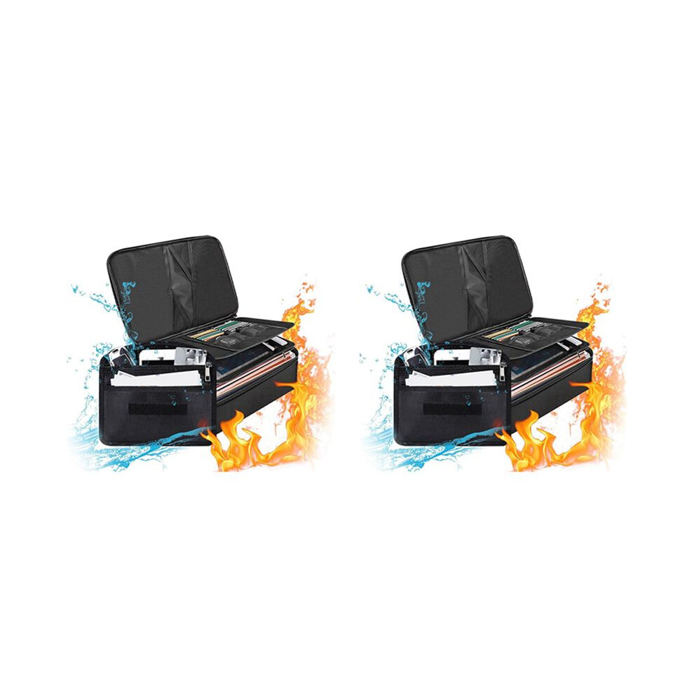 2X Fireproof File Organizer Bags,Fireproof And Waterproof Document Box With Money Bag, Fireproof Safe Bag With Lock 6032813947634