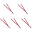 5Pairs Wooden Chopsticks Red for Home Multi-Function Food Use 4