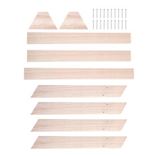 3Pcs Chicken Wood Stand Rack Beige Pet Bird Perch Rooster Hen