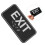 4Pcs Office Corridor Braille Exit Signs Black Acrylic Self-Adhesive 11