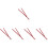 5Pairs Wooden Chopsticks Red for Home Multi-Function Food Use 7