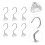 36Pcs Pineapple Shower Curtain Hooks Silver Hook for Home 10