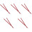 5Pairs Wooden Chopsticks Red for Home Multi-Function Food Use 5