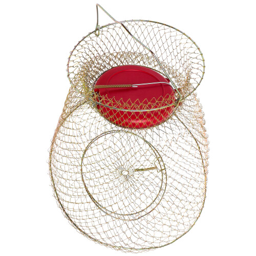 4Pcs Compact Iron Mesh Fishing Basket Floating Fish Catch Net 1