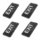 4Pcs Office Corridor Braille Exit Signs Black Acrylic Self-Adhesive 7
