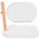 4Pcs White Oval Mirror Rotatable ABS Frame Desk Vanity for Home Makeup 1