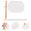4Pcs White Oval Mirror Rotatable ABS Frame Desk Vanity for Home Makeup 11