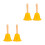 2Pcs Portable Yellow Bell with Wood Handle for Service Use 6