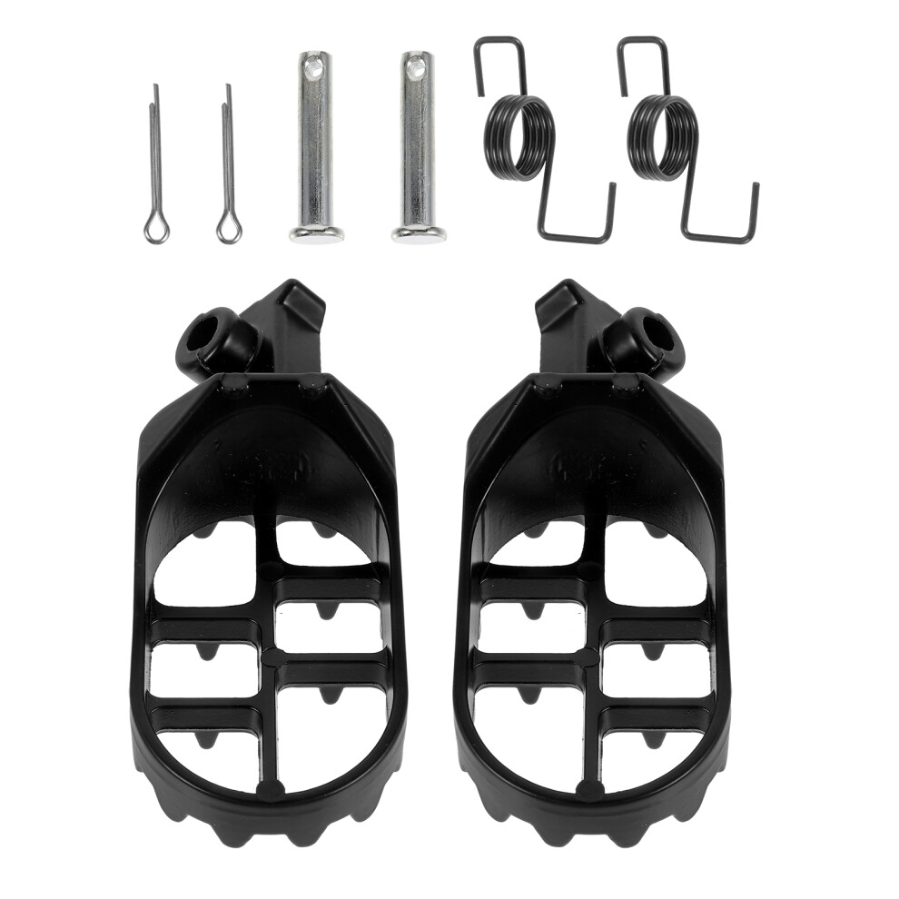 2Pairs Aluminum Dirt Bike Footrest Motorcycle Foot Pegs Durable Black 3613454223474