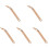 5Pcs Chocolate Wood Knitting Shuttle Versatile Tapestry Making Tool 4