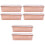 6Pcs Orange Utensil Container PP Kitchen Cutlery Tray with Lid 5